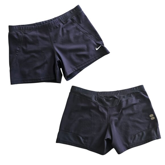 Nike Women's Fit Dry Pull On Drawstring Athletic Shorts | EUC | S | Navy Blue - Picture 1 of 11